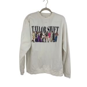 Taylor Swift Midnight Era Graphic Sweatshirt XL White Women CB24Q Music Tour